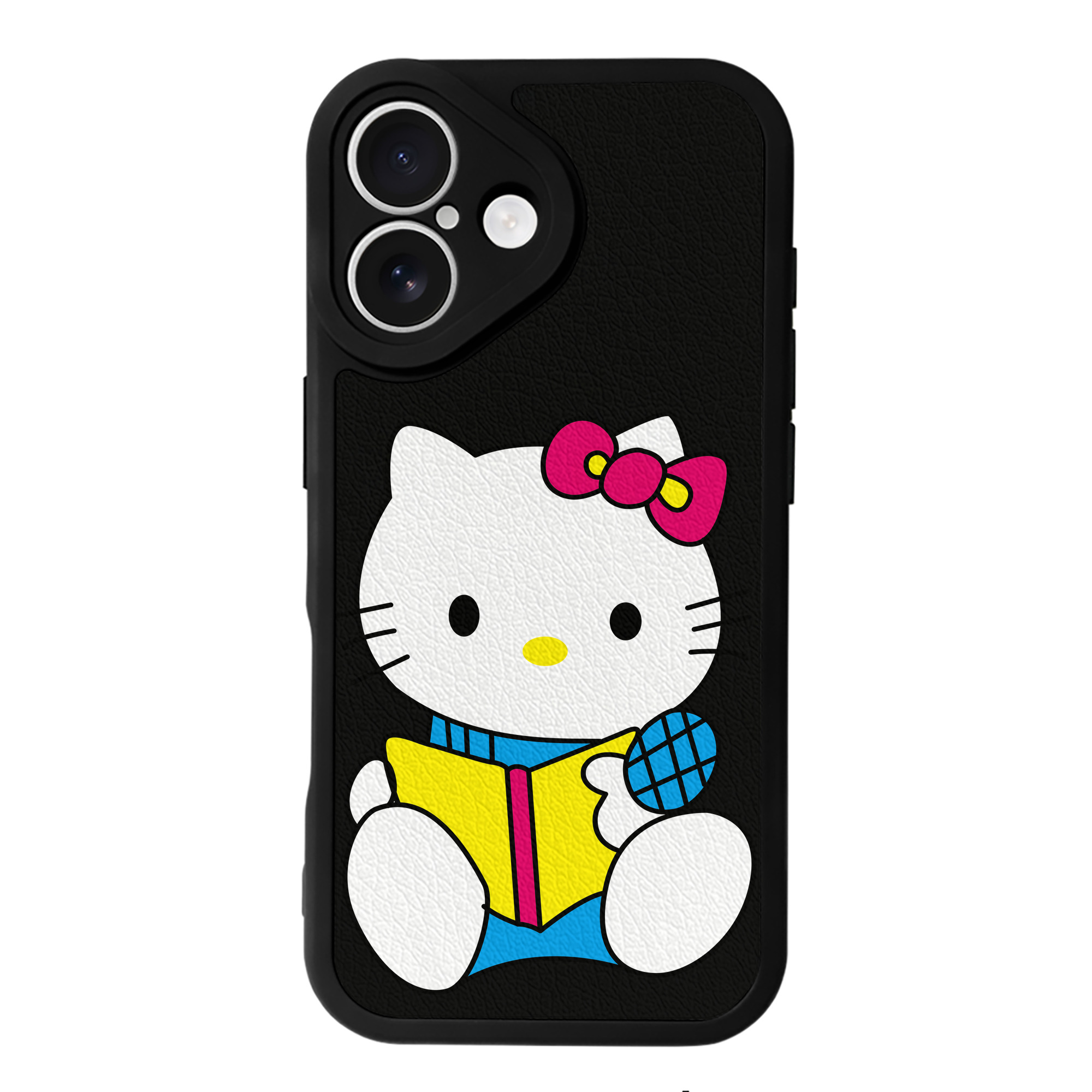 （画像用） Hello Kitty ハローキティ 【iPhone 16シリーズ対応】シリコンスマホケース（レザー調） 材質：シリコン